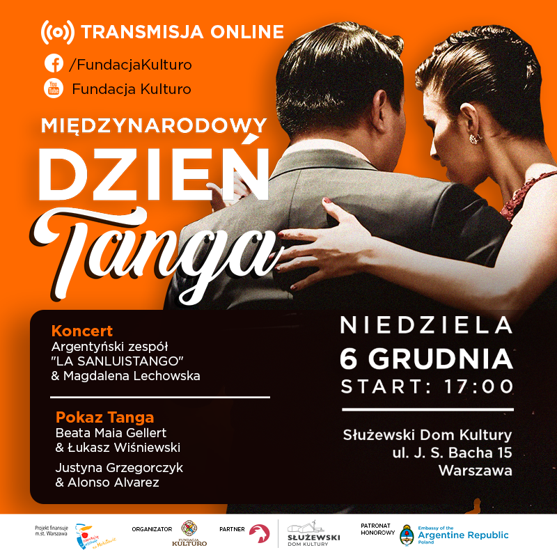 6/12, godz. 17:00 I Międzynarodowy Dzień Tanga I transmisja online